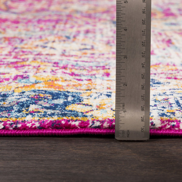 Mistana™ Hillsby Oriental Area Rug in Garnet/Navy &amp; Reviews | Wayfair